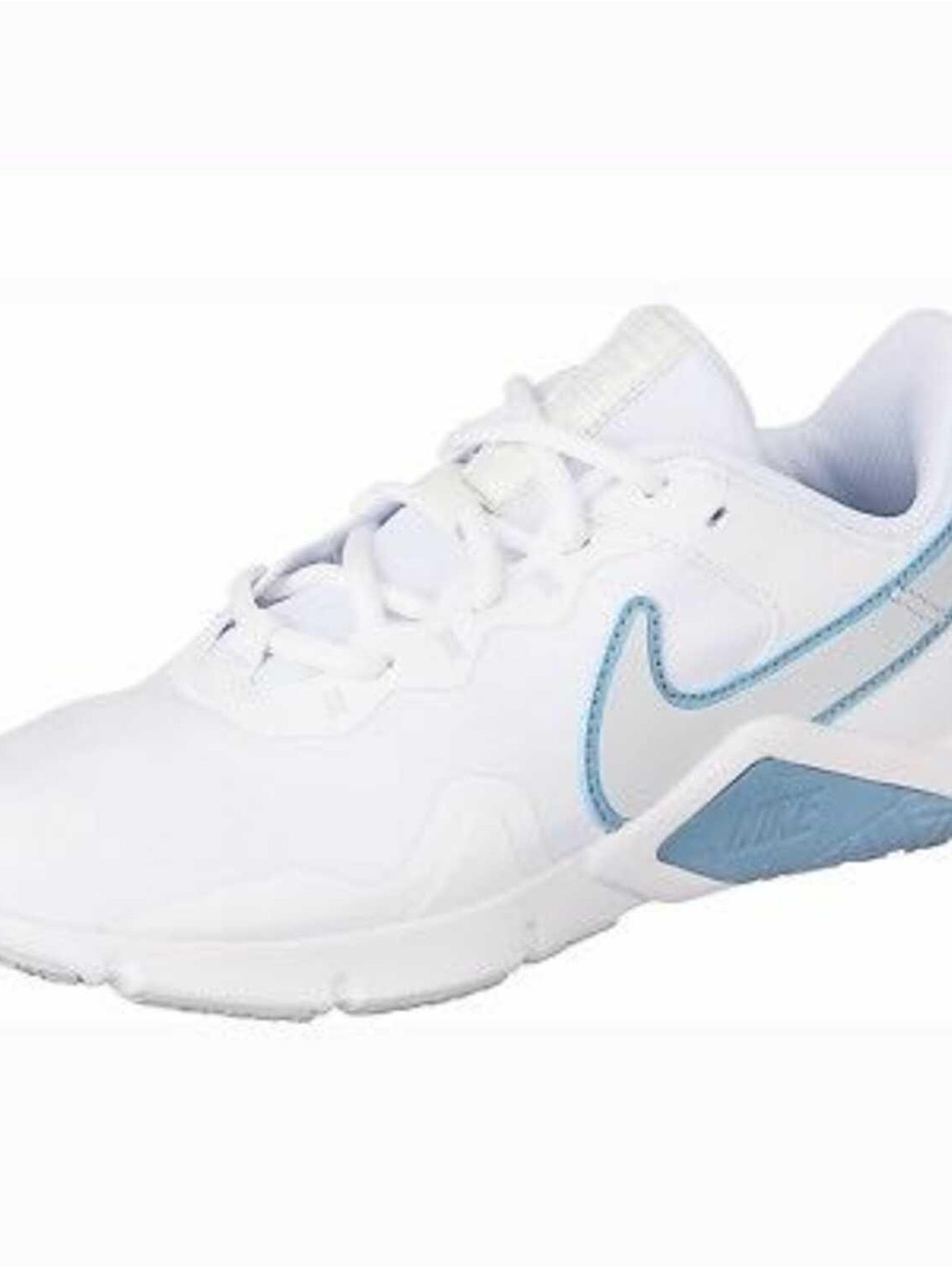 Nike White Sneaker with Light Blue Accents